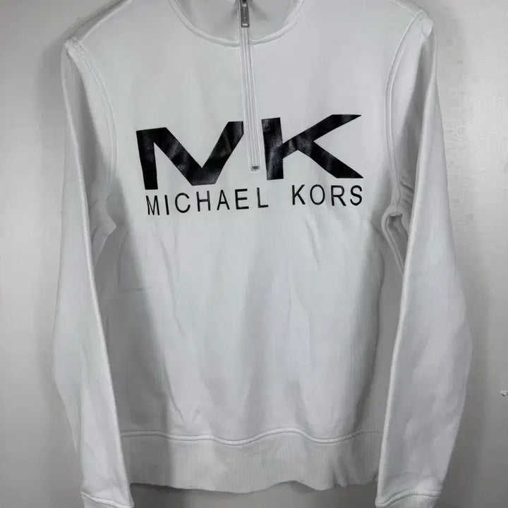 [BUNJANG] Michael Kors White Half-Zip Sweatshirt M / 마이클코어스 화이트 반집업 맨투맨 M
