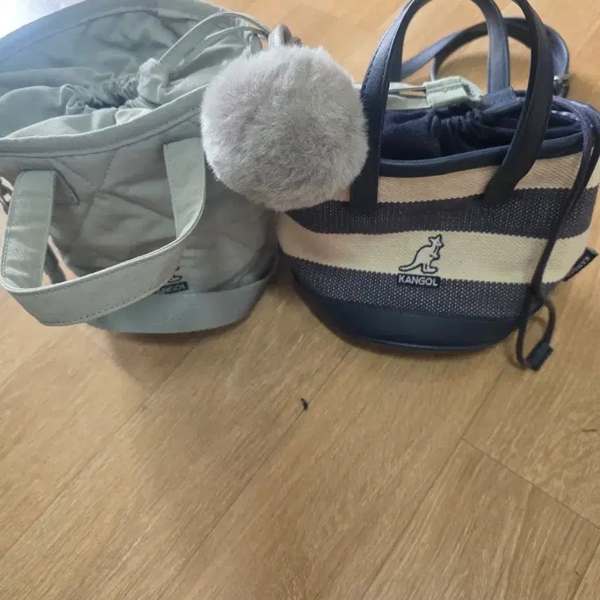 [BUNJANG] Kangol Canvas Tote Bag &amp; Shoulder Bag Set / 캉골 토트백 2종 숄더백 세트