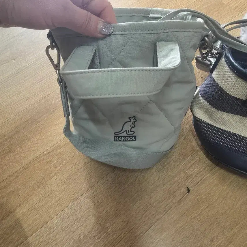 [BUNJANG] Kangol Canvas Tote Bag &amp; Shoulder Bag Set / 캉골 토트백 2종 숄더백 세트