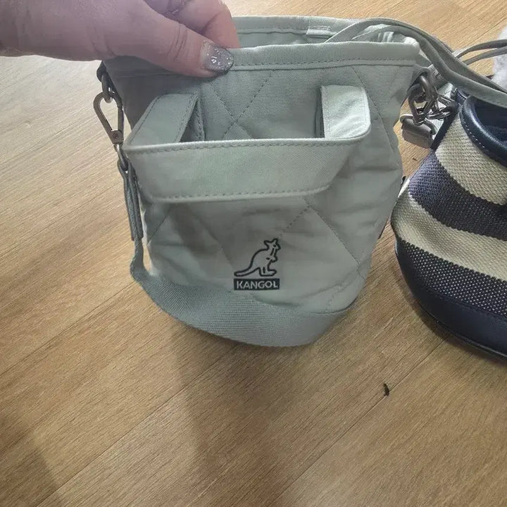 [BUNJANG] Kangol Canvas Tote Bag &amp; Shoulder Bag Set / 캉골 토트백 2종 숄더백 세트