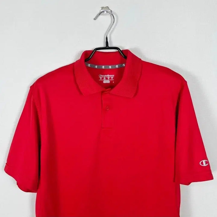 [BUNJANG] Champion Red Collar Short Sleeve T-Shirt Men&