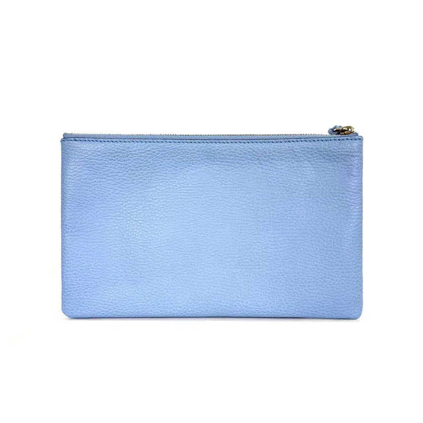 [BUNJANG] Gucci Bamboo Tassel Medium Clutch Leather Sky Blue / 구찌 449652 뱀부 태슬 미듐 클러치 6B8EBV9C