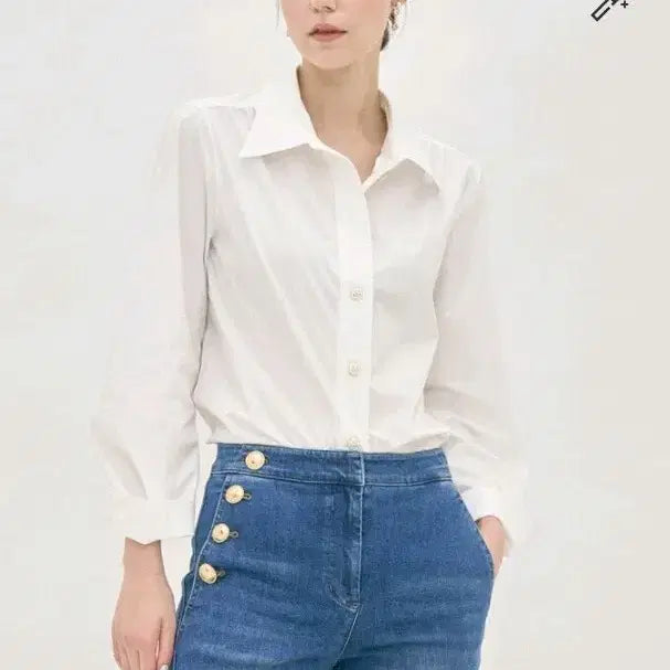 [SOLD OUT] 한섬 마인 벌룬 핀턱 셔츠 새상품