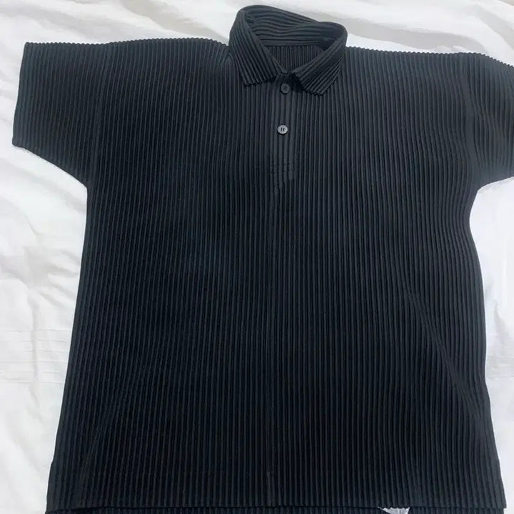 [BUNJANG] Homme Plissé Issey Miyake Monthly Oversized Collar Short Sleeve T-shirt Black / 옴므플리세 25년 5월 먼슬리 오버핏 카라 반팔 3 블랙