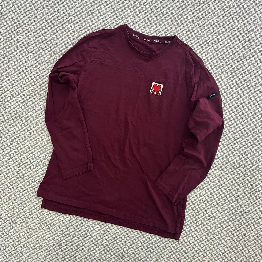 [BUNJANG] KISSHEARING Long Sleeve T-Shirt / 100 키스해링 긴팔 티 0511D