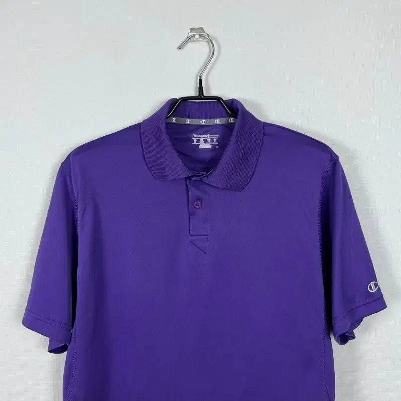 [BUNJANG] Champion Purple Collar Short Sleeve T-Shirt Men&
