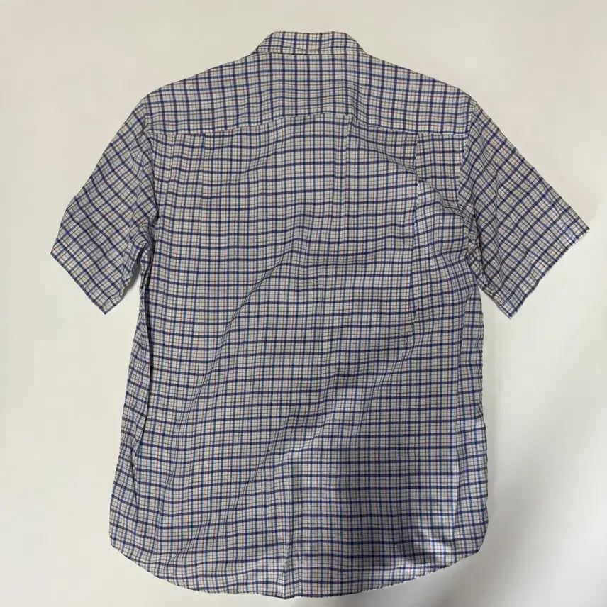 [BUNJANG] Yves Saint Laurent YSL Pour Homme Classic Checkered Short Sleeve Shirt L / 정품!! 입생로랑 YSL 뿌르옴므 클래식 반팔 체크 셔츠 L