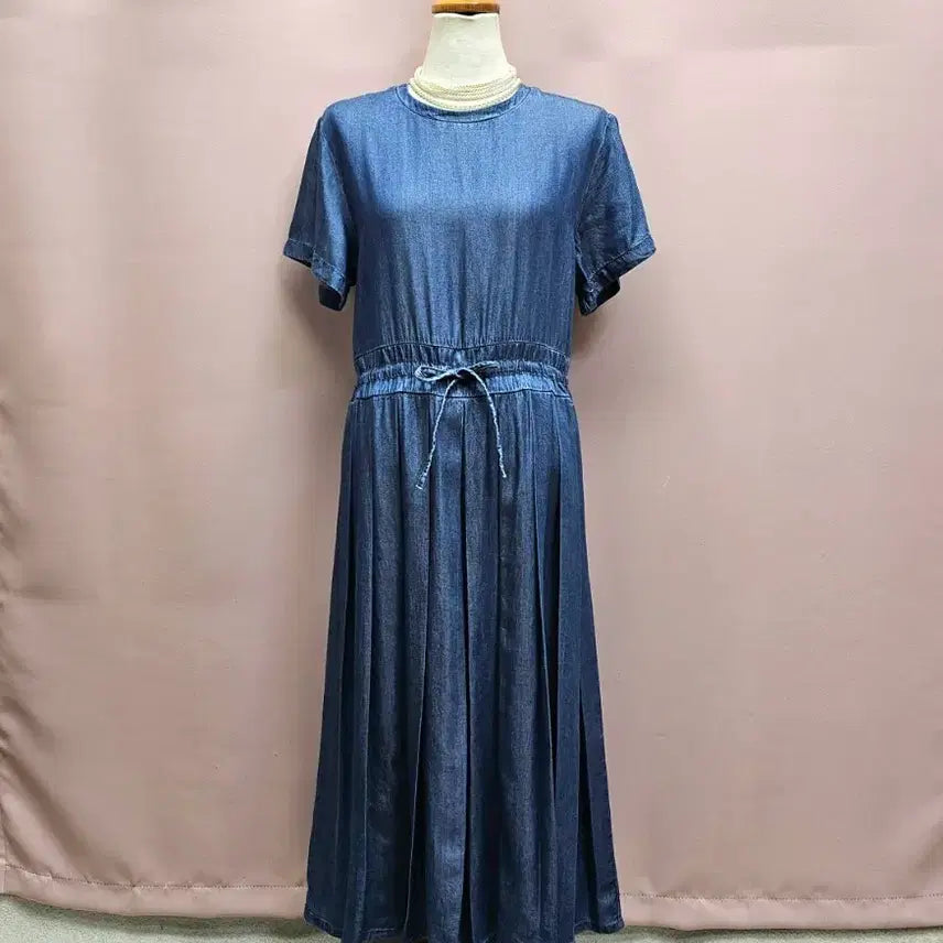 [BUNJANG] Lyocell Pleated Long Dress / 리오셀 찰랑 플리츠 롱원피스