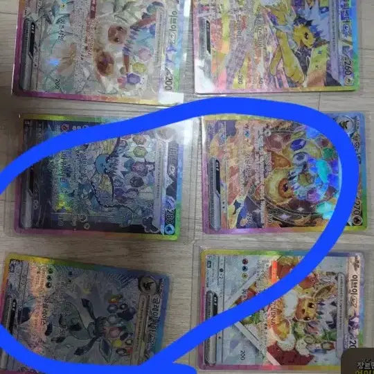 [BUNJANG] Eeveelution Pokémon Cards Bundle Set (5 Cards) / 동그라미친 총 다섯개 이브이포켓몬들