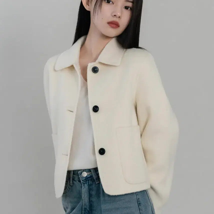 [BUNJANG] Epfu Purest Wool 100 Collar Short Handmade Coat / 이퓨 퓨레스트 울 100 카라 숏 핸드메이드 코트