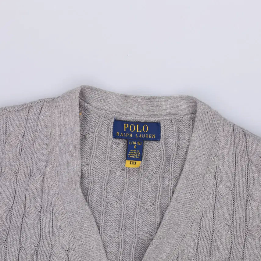 [BUNJANG] Polo Ralph Lauren Kids QR Tech Cardigan / L 폴로 키즈여성 큐알텍 가디건 0511H1