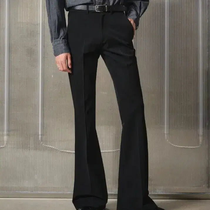 [BUNJANG] Elwood Jeanne Flare Slacks Black Size 46 / 엘무드 잔느 플레어 슬랙스 블랙 46사이즈 팝니다!!