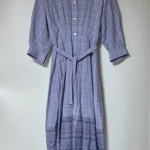[BUNJANG] System Check Belted Dress 55 / 정가 49만 5천원! 시스템 SYSTEM 20 체크 벨티드 원피스 55
