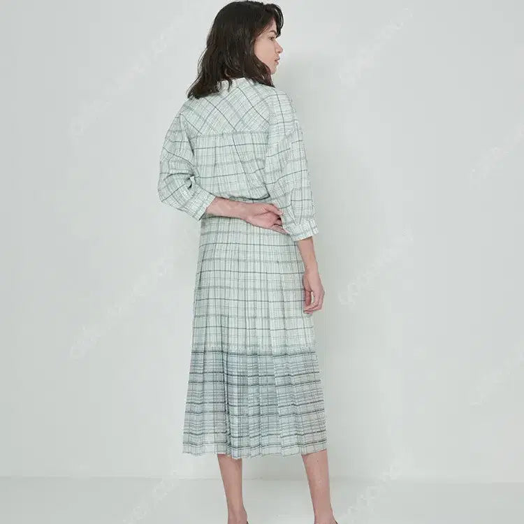[BUNJANG] System Check Belted Dress 55 / 정가 49만 5천원! 시스템 SYSTEM 20 체크 벨티드 원피스 55