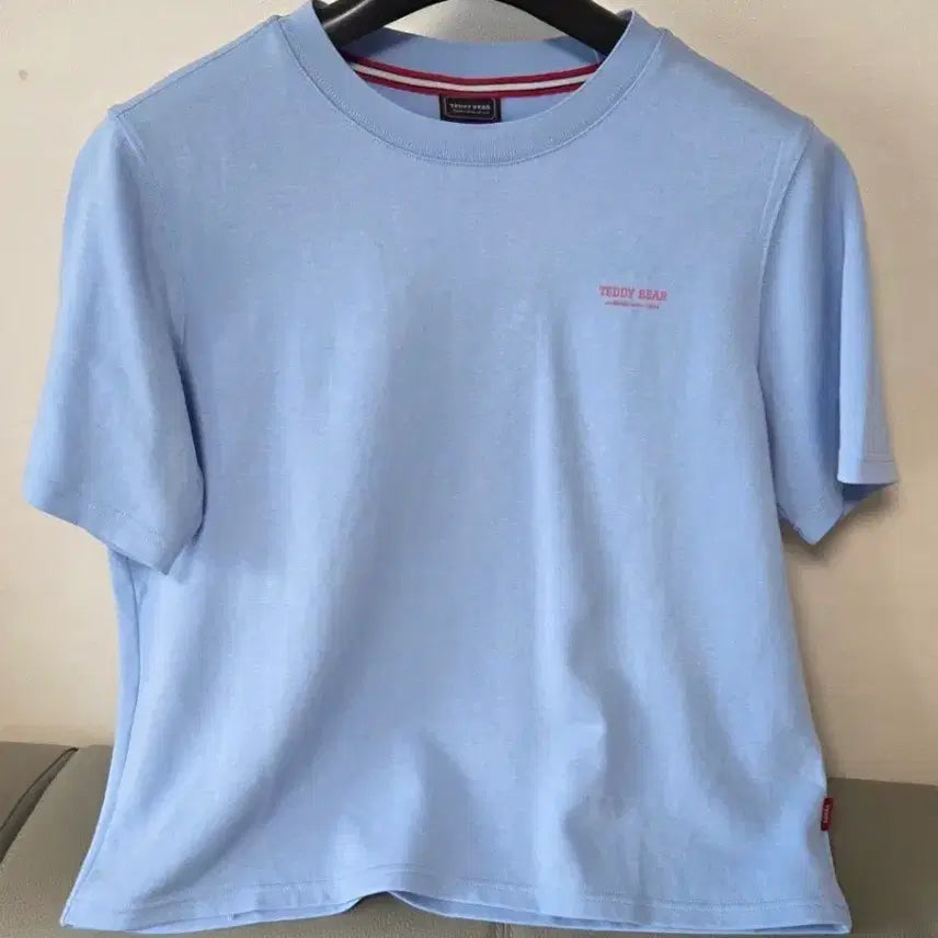 [BUNJANG] Teddy Bear Short Sleeve T-Shirt Sky Blue / 테디베어 반팔 티셔츠 하늘색