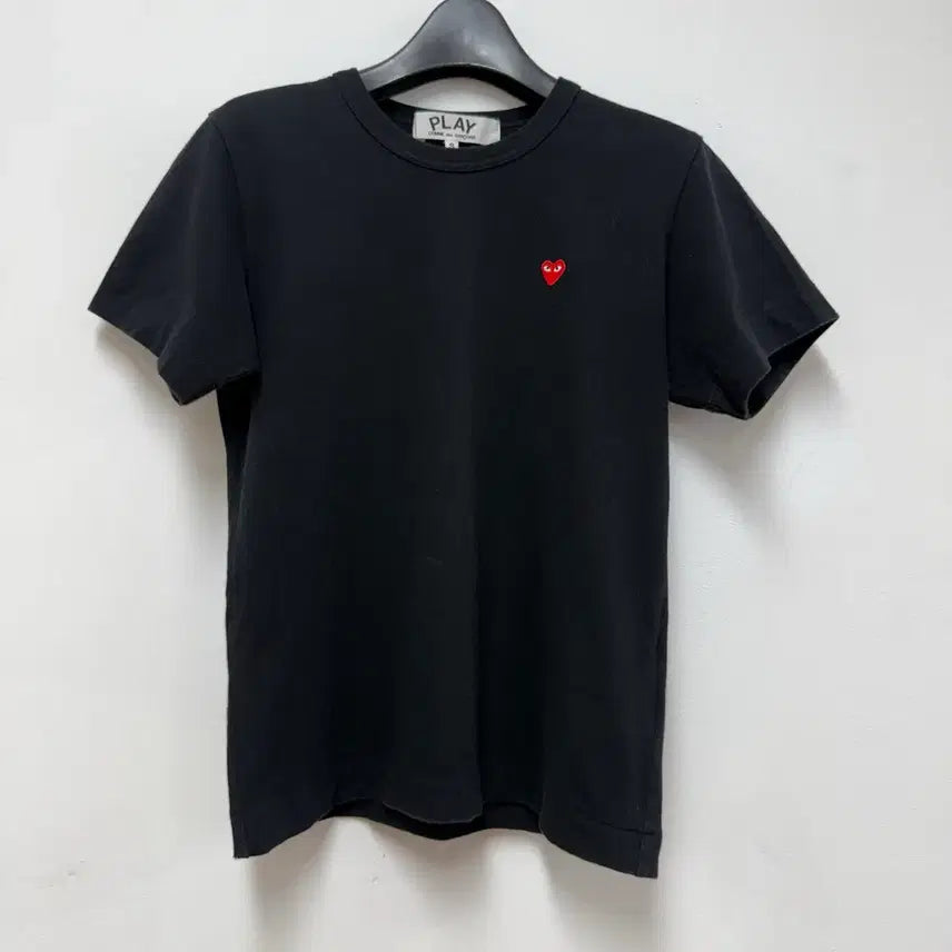 [BUNJANG] Comme des Garçons Play Cotton Red Emblem T-Shirt Black / 꼼데가르송플레이 반팔티셔츠 55