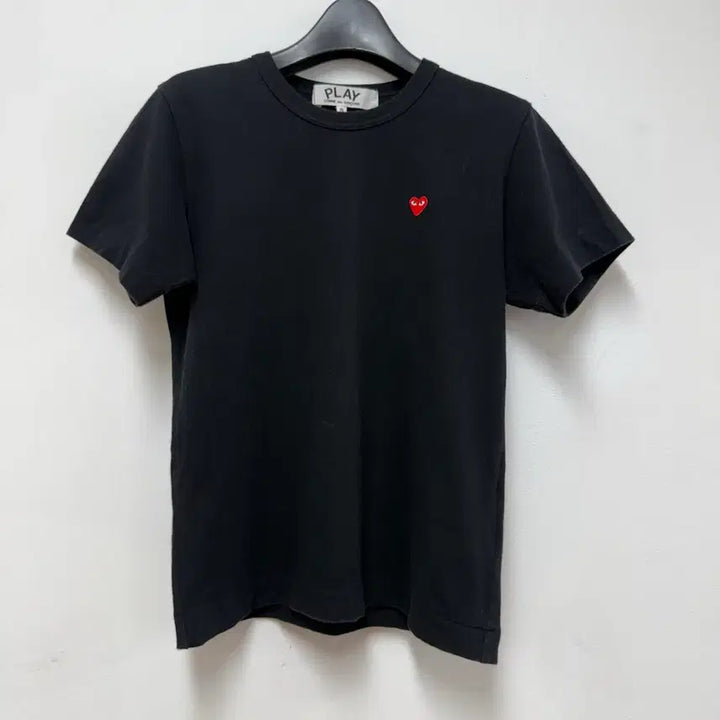 [BUNJANG] Comme des Garçons Play Cotton Red Emblem T-Shirt Black / 꼼데가르송플레이 반팔티셔츠 55