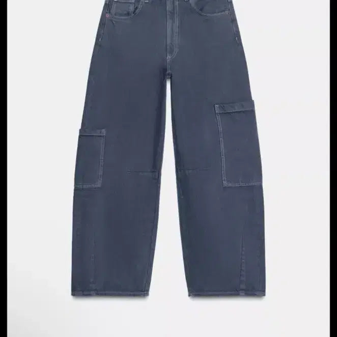 [BUNJANG] ZARA Baggy Balloon Pocket Denim Jeans (Size 36, Navy) / 자라 8727/221/430 팬츠 배기 벌룬 포켓 데님 진 36