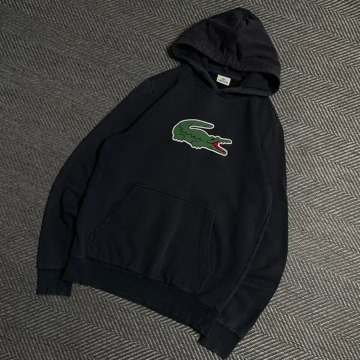 [BUNJANG] Lacoste Big Logo Minimal Hoodie T-Shirt / 라코스테 빅로고 미니멀 후드 티셔츠y 5587