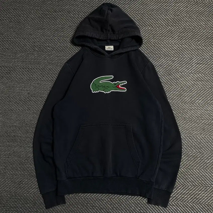 [BUNJANG] Lacoste Big Logo Minimal Hoodie T-Shirt / 라코스테 빅로고 미니멀 후드 티셔츠y 5587