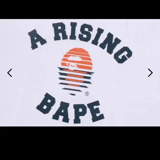 [BUNJANG] BAPE A Rising Short Sleeve T-Shirt White / 베이프 A RISING 라이징 반팔 티셔츠 화이트