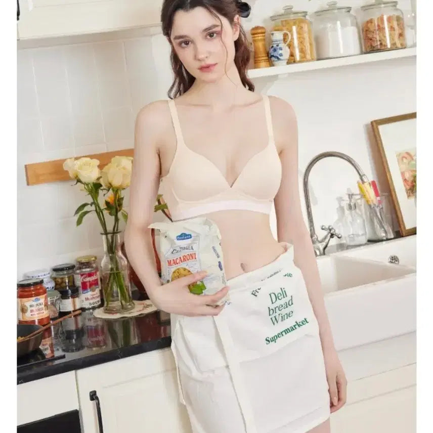[BUNJANG] Elle Wire-Free Bra Panty Set / 엘르 노와이어 속옷 브라 팬티 세트