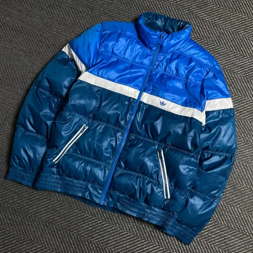 [BUNJANG] Adidas Old School Glossy Padded Jumper / 00s 아디다스 올드스쿨 글로시 패딩 점퍼y 5589