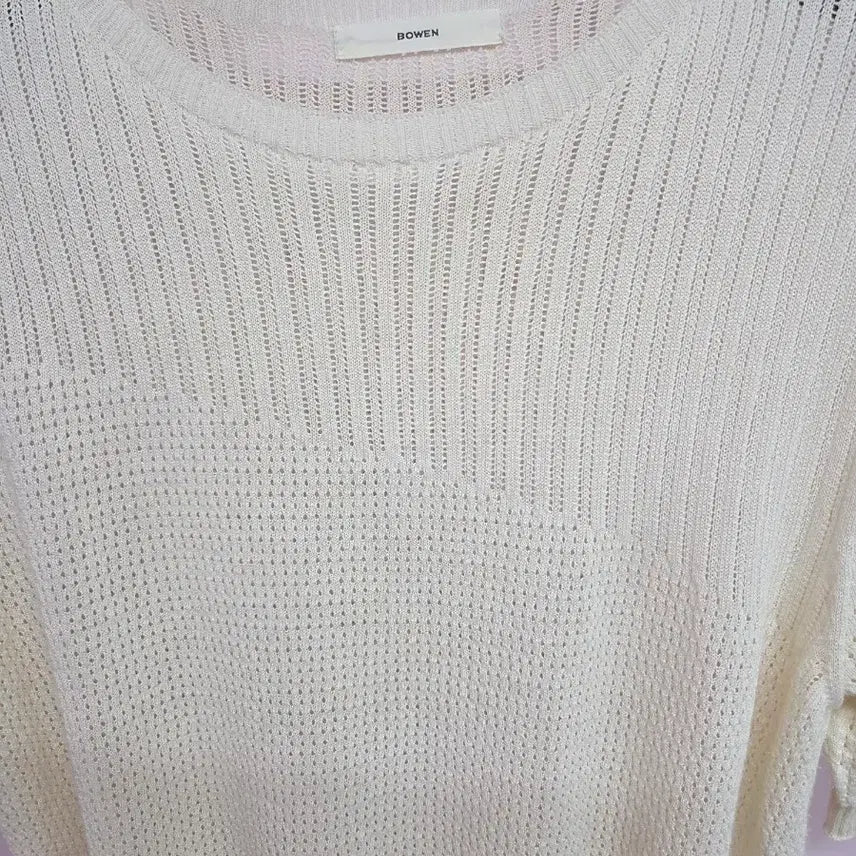 [BUNJANG] BOWEN Ivory Knit Short Sleeve Top / BOWEN 보웬 아이보리 니트 반팔