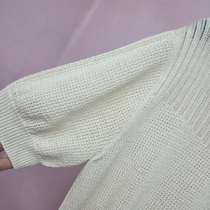 [BUNJANG] BOWEN Ivory Knit Short Sleeve Top / BOWEN 보웬 아이보리 니트 반팔