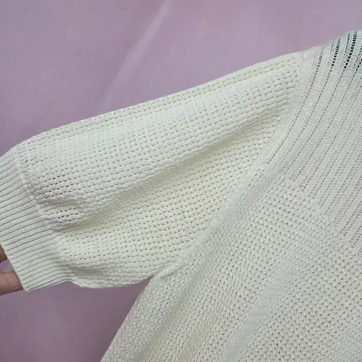 [BUNJANG] BOWEN Ivory Knit Short Sleeve Top / BOWEN 보웬 아이보리 니트 반팔