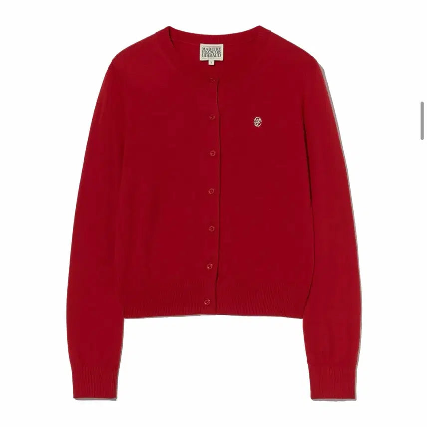[BUNJANG] Marithe Francois Girbaud W Round Neck Cardigan Red / 마리떼 프랑소와 저버 W ROUND NECK CARDIGAN red