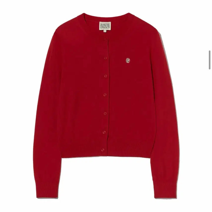 [BUNJANG] Marithe Francois Girbaud W Round Neck Cardigan Red / 마리떼 프랑소와 저버 W ROUND NECK CARDIGAN red
