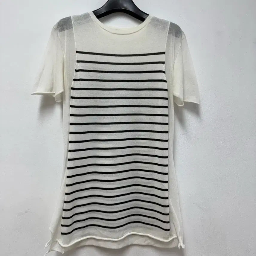 [BUNJANG] Alexander Wang Sheer Knit White Black Stripe / 알렉산더왕 시스루 니트 55
