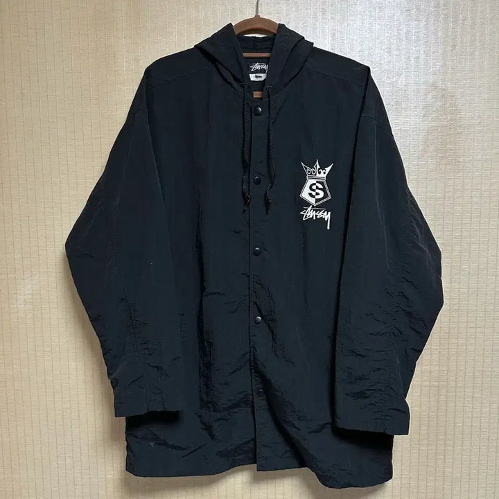 [BUNJANG] Stussy 80s Hooded Coach Jacket L / 80s 올드 스투시 후드 코치 자켓 L사이즈
