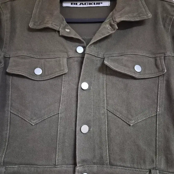 [BUNJANG] Black Up Khaki Denim Long Dress / 블랙업 카키 롱 원피스