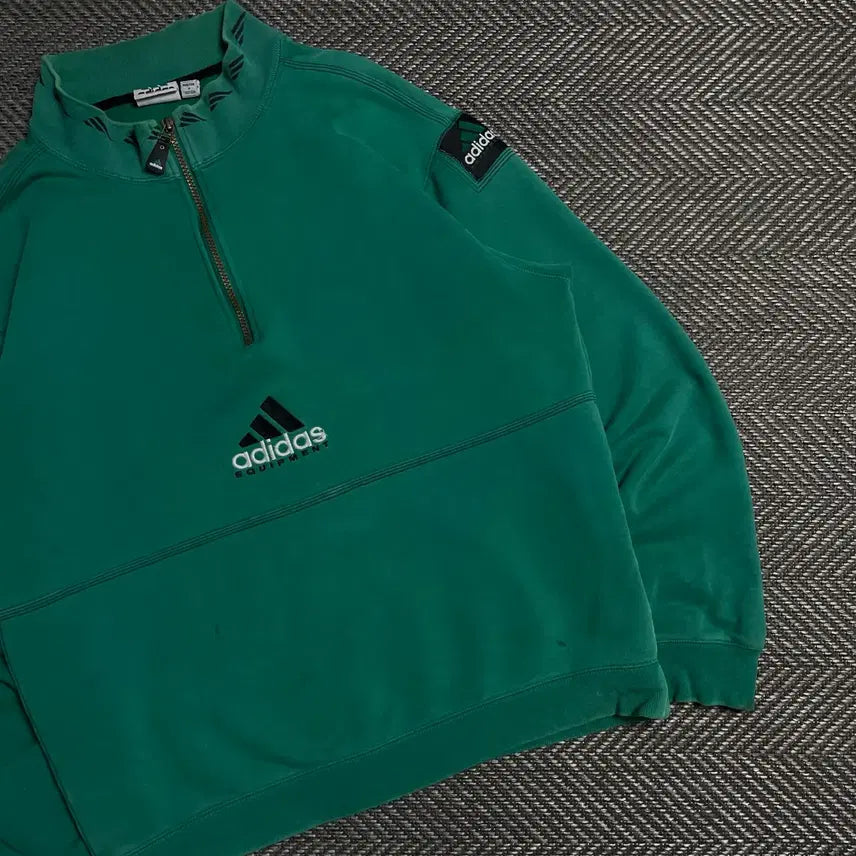 [BUNJANG] Adidas Equipment Half-Zip Sweatshirt / 아디다스 이큅먼트 반집업 하프집업 맨투맨y 5590