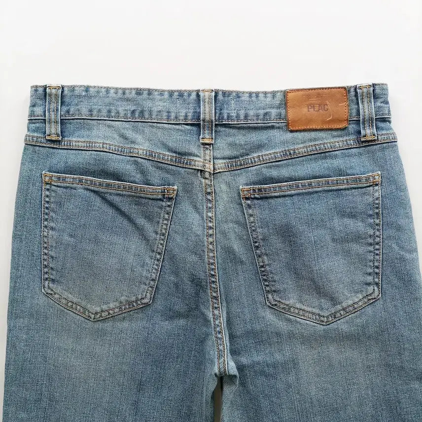 [BUNJANG] Plac Jeans Washed Casual Denim Pants Size 33 / 플랙진 청바지 사이즈33 9부 워싱 캐주얼 남자 남성 데님팬츠 B0387