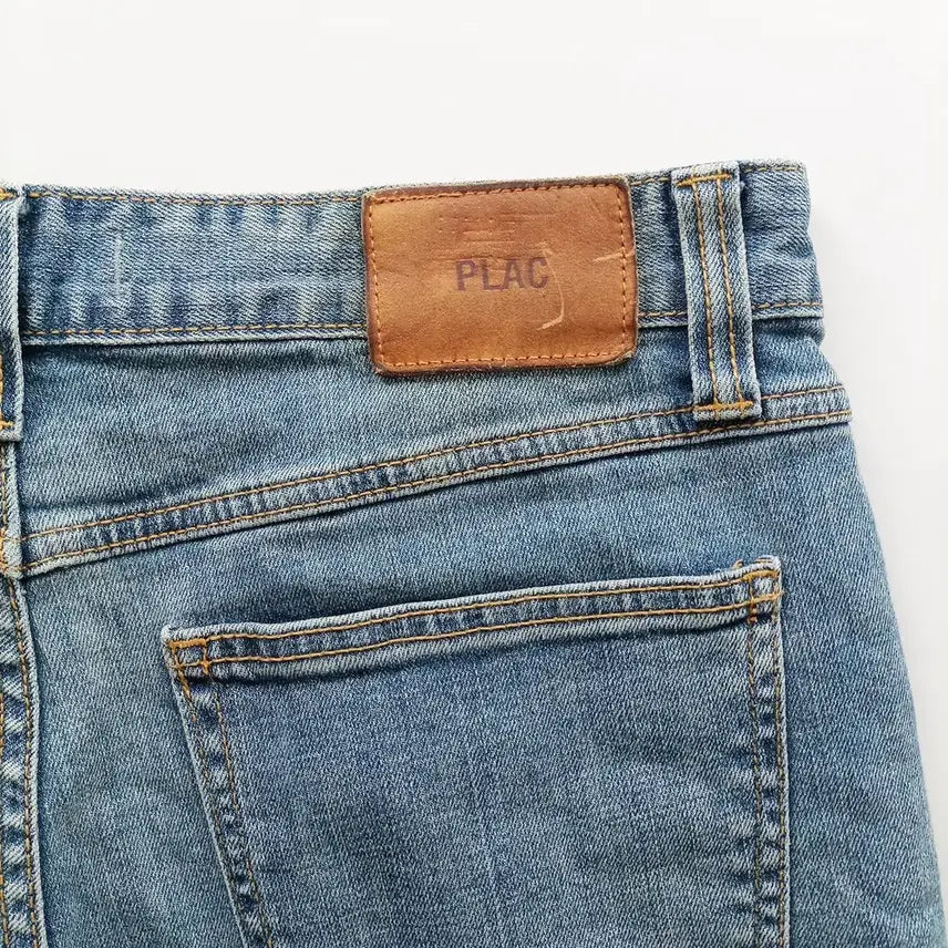 [BUNJANG] Plac Jeans Washed Casual Denim Pants Size 33 / 플랙진 청바지 사이즈33 9부 워싱 캐주얼 남자 남성 데님팬츠 B0387