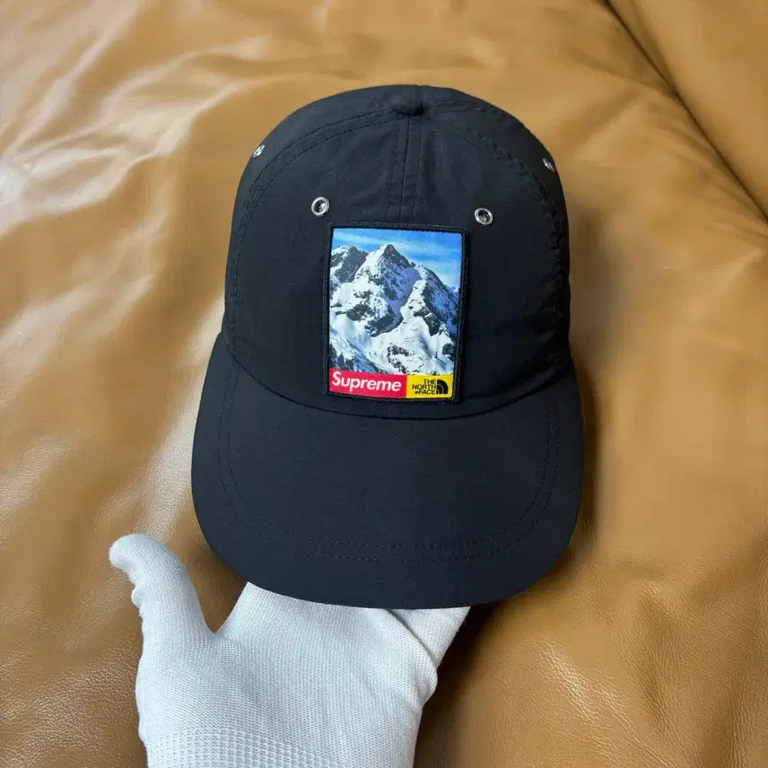 [BUNJANG] Supreme x The North Face 6-Panel Ball Cap Snow Mountain Black / 슈프림 노스페이스 6패널 볼캡 모자 설산 블랙