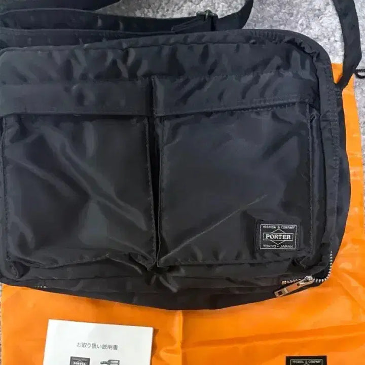 [BUNJANG] Porter Tanker Large Shoulder Bag Black / (새상품급) 포터 탱커 라지 숄더백 블랙