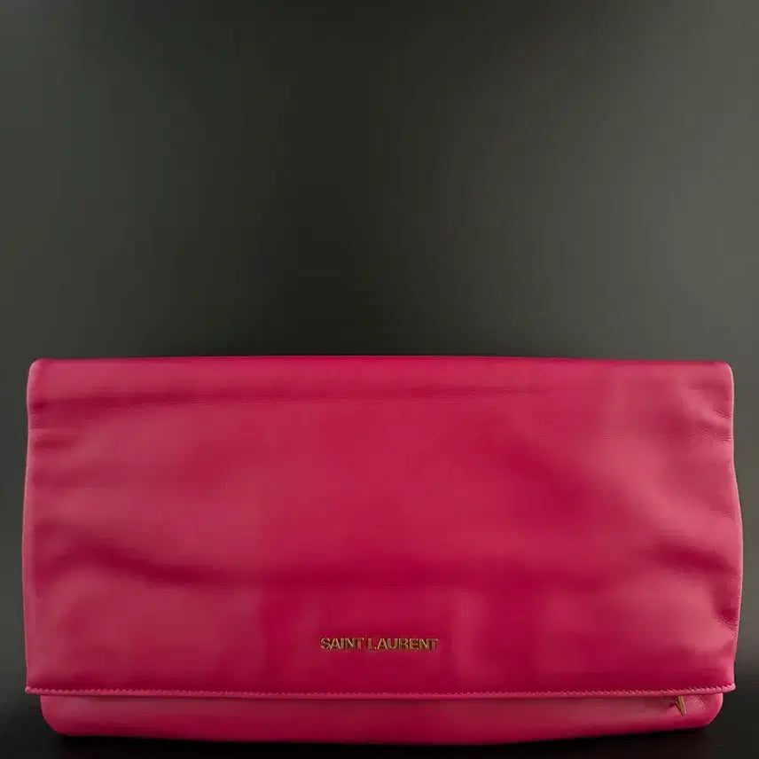 [BUNJANG] Saint Laurent Magenta Pink Clutch Bag / 생로랑 마젠타 핑크 클러치 백