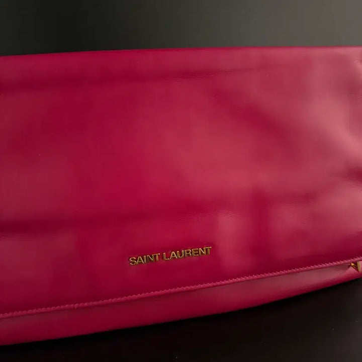 [BUNJANG] Saint Laurent Magenta Pink Clutch Bag / 생로랑 마젠타 핑크 클러치 백