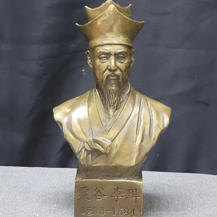 [BUNJANG] Yulgok Yi I Bronze Bust / 율곡 이이 황동 흉상 동브론즈