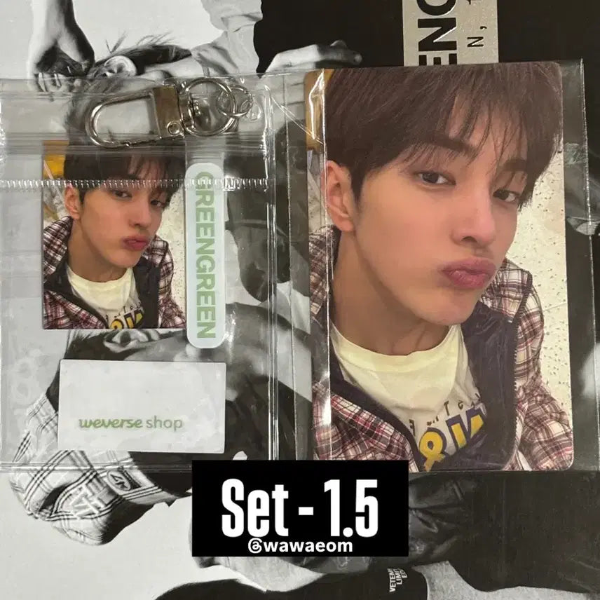 [BUNJANG] Cortez Gunho Photocard + Pouch Keychain Bundle Set / 코르티스 건호 포카 + 파우치 키링 일괄