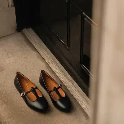[BUNJANG] Qwerin Roma 04 Flat Shoes Black 250 (New) / 쿠에른 로마 04 플랫 250 새상품 (바자X)