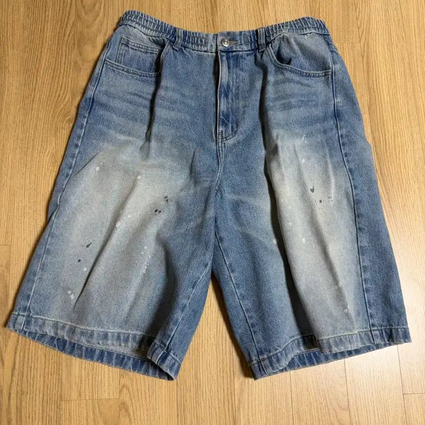 [BUNJANG] Solid Homme 25SS Painting Denim Shorts / (50) 25ss 솔리드옴므 솔옴 페인팅 데님쇼츠