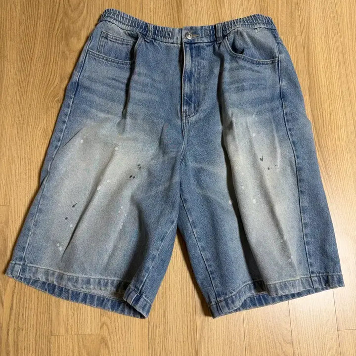 [BUNJANG] Solid Homme 25SS Painting Denim Shorts / (50) 25ss 솔리드옴므 솔옴 페인팅 데님쇼츠