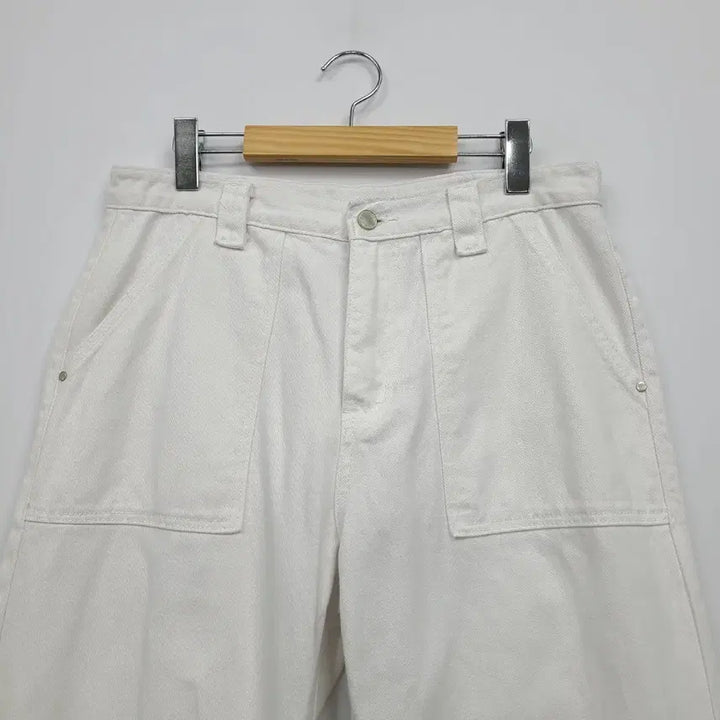 [BUNJANG] Signature White Wide Denim Pants - L / 시그니처 화이트 와이드 데님 팬츠/L/앨리스/1262