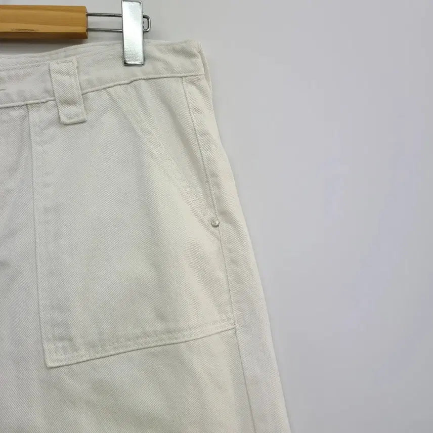[BUNJANG] Signature White Wide Denim Pants - L / 시그니처 화이트 와이드 데님 팬츠/L/앨리스/1262
