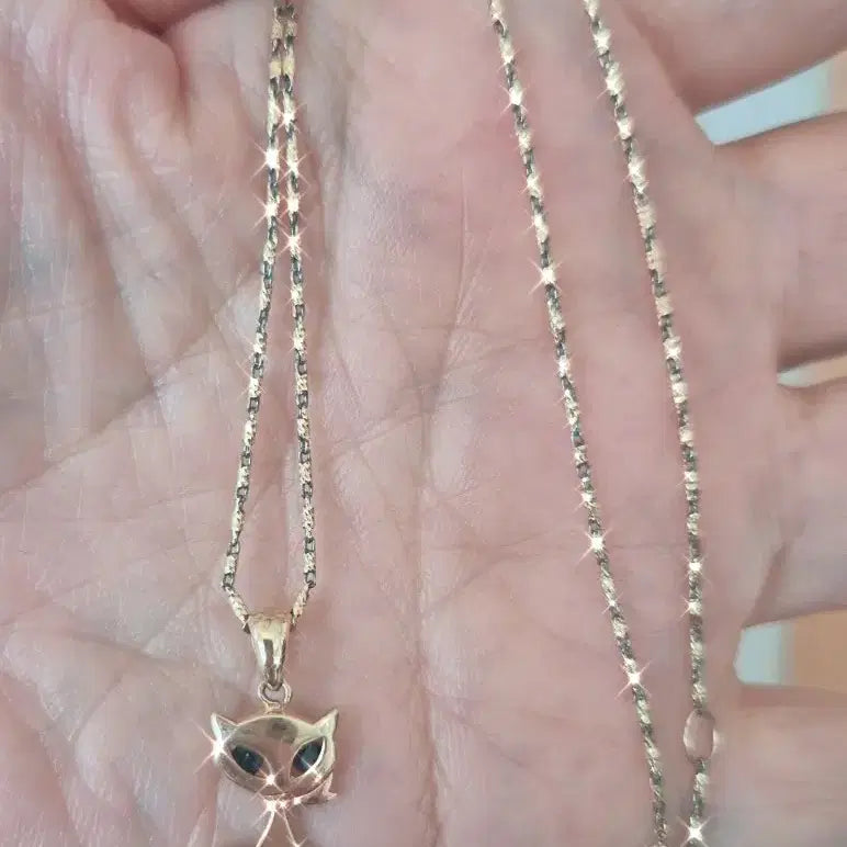 [BUNJANG] 14K Two-Tone Italian Cutting Chain Necklace / 14k 콤비 이태리 커팅 체인